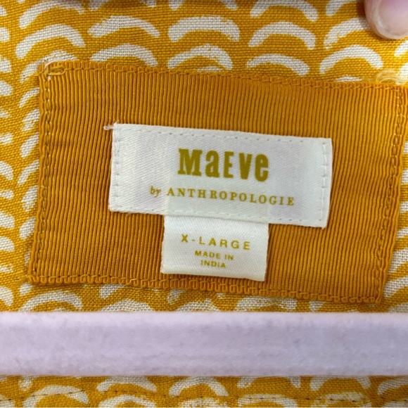 Anthropologie Maeve Classic Surf Shirt In Yellow XL - Picture 10 of 14